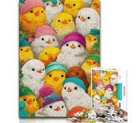 Jigsaw Puzzles for Adults 1000 Piece Baby Chicks Teenager Jigsaw,Challenging Game Toys Wall Decoration Unique Birthday And Xmas Gifts (size 75x50cm)