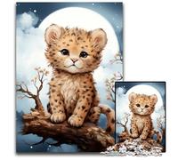 Jigsaw Puzzles for Adults 1000 Piece Baby Leopard Jigsaw Puzzles for Adults Intricate Design for Teenagers DIY Decor And BrainBoosting Fun 1000 PCS(75x50cm)