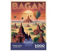 Jigsaw Puzzles for Adults 1000 Piece Bagan Myanmar Travel Jigsaw Puzzle Fun Games Birthday Present Unique Birthday And Xmas Gifts 70x50cm/1000pcs