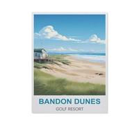 Jigsaw Puzzles for Adults 1000 Piece,Bandon Dunes Golf Vintage Travel Poster,Classic Puzzle Teens Boys Girls Puzzles for DIY Intellective Educational Game, Gift Home Decor(38x26cm)-BI88