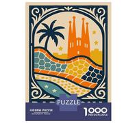 Jigsaw Puzzles for Adults 1000 Piece Barcelona Travel Poster Jigsaw for Adults Fun Games Wall Art Unique Birthday And Xmas Gifts 70x50cm/1000pcs