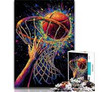 Jigsaw Puzzles for Adults 1000 Piece Basketball Sports,Family Game Stress Reliever Difficult Challenge Enhance Love between Couples 38x26cm