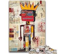 Jigsaw Puzzles for Adults 1000 Piece Basquiat Robot Adult Puzzles,Toys Educational Games Stress Relieving Unique Birthday And Gifts (38x26cm)