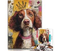 Jigsaw Puzzles for Adults 1000 Piece Basquiat Style Dog,learning Educational Toys Fun at Home Activities,Birthday Present,Travel Gifts 75x50cm