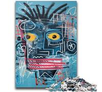 Jigsaw Puzzles for Adults 1000 Piece Basquiat-style Robot Stress Reliever Difficult Challenge Every Piece Is Unique - Challenging Family Fun Game 26x38cm