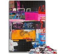 Jigsaw Puzzles for Adults 1000 Piece Basquiat-style Train for And from 14 Years And over Hands-on Game Christmas Game Gifts 38x26cm