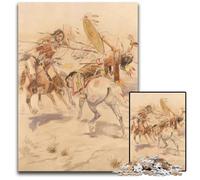 Jigsaw Puzzles for Adults 1000 Piece Battle Of The Indians Challenging Puzzles Ideal for Teenagers & Collectors Travel Gift Family Activity 1000 PCS(38x26cm)