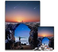 Jigsaw Puzzles for Adults 1000 Piece Beach Cave Shooting Stars Jigsaw Puzzles for Adults Intricate Design for Teenagers DIY Decor And BrainBoosting Fun 1000 PCS(75x50cm)