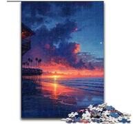 Jigsaw Puzzles for Adults, 1000 Piece Beach in The Evening Sun Puzzle Home Decor Brain Teaser Game for Teenagers & Family Interaction (size : 26x38cm)