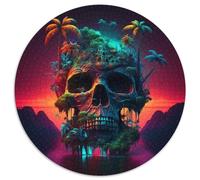Jigsaw Puzzles for Adults, 1000 Piece Beach Skeleton Cardboard Puzzles Family Fun Activity, Brain Challenge, for Teenager 67.5x67.5cm