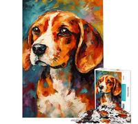Jigsaw Puzzles for Adults 1000 Piece Beagle Puppy Art Fun Activities at Home But Fun And Humorous Relax Games for 14+ Puzzle Game Offered (50x75cm)