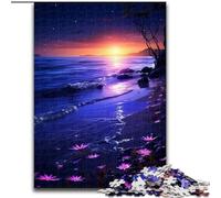 Jigsaw Puzzles for Adults 1000 Piece Beautiful Beach Sunset Puzzle Made of cardboard, for Birthdays, Christmas, Halloween, Thanksgiving, Easter 1000pcs(26x38cm)