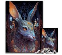 Jigsaw Puzzles for Adults 1000 Piece Beautiful Colorful Rabbit Challenging Puzzles Challenging Brain Teaser for Teenagers Family Game Night Fun 1000 PCS(75x50cm)