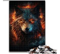 Jigsaw Puzzles for Adults, 1000 Piece Beautiful Fierce Wolf Jigsaw Family Interactive Game, Ideal for Teenagers, Brain Teaser Gift (size : 50x75cm)