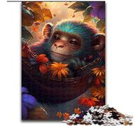 Jigsaw Puzzles for Adults 1000 Piece Beautiful Monkey Jigsaw Puzzles size 26x38cm Brain Teaser, Adult Game, Family Interactive Activity