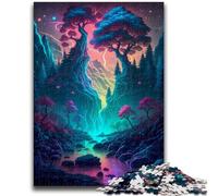 Jigsaw Puzzles for Adults 1000 Piece Beautiful River And Tree Brain Teaser Game Educational Game for Birthday, Chrismas for for Age 14 26x38cm