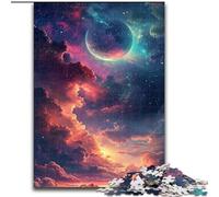 Jigsaw Puzzles for Adults 1000 Piece Beautiful Space Scene Made of Wood, Unique DIY Home Decor Gift Idea 50x75cm Birthday Party for Men Women