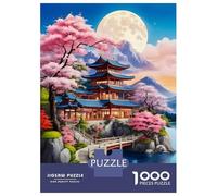 Jigsaw Puzzles for Adults 1000 Piece Beautiful Village In Japan Puzzles for Adults Hands-on Game Stress Reliever Stress Reduction Gifts 52x38cm/1000pcs