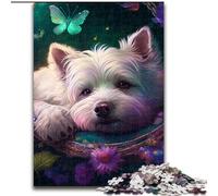Jigsaw Puzzles for Adults, 1000 Piece Beautiful West Highland Terrier Jigsaw Puzzles for Adults 1000 for Birthdays, Holidays & Home Decor (Size 38x26cm)