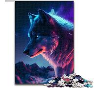 Jigsaw Puzzles for Adults 1000 Piece Beautiful Wolf Made of Wood, Perfect DIY Art Decor Or Birthday Gift 50x75cm for Family Interactive Game