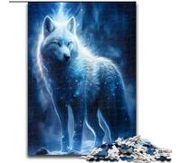 Jigsaw Puzzles for Adults 1000 Piece Beautiful Wolf Made of Wood, Perfect DIY Art Decor Or Birthday Gift 50x75cm for Family Interactive Game