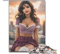 Jigsaw Puzzles for Adults 1000 Piece Beautiful Woman, Help The Brain Exercise Addictive Toys to Cultivate Patience Perfect Decoration (Size 26x38cm)
