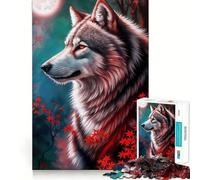 Jigsaw Puzzles for Adults 1000 Piece Beauty Mythical Alpha Wolf Seamless Fit Art Mind Game Gift Slow Game Play Christmas Art Gift (50x75cm)