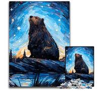 Jigsaw Puzzles for Adults 1000 Piece Beaver Bober Starry Night Challenging Puzzles Challenging Brain Teaser for Teenagers Family Game Night Fun 1000 PCS(38x26cm)