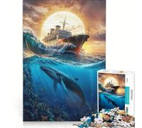 Jigsaw Puzzles for Adults 1000 Piece Beneath The Crimson Sky, Brain Teaser Game, Stress Reliever, Wishlist with Santa Claus 38x52cm
