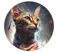 Jigsaw Puzzles for Adults 1000 Piece Bengal Cat Painting Jigsaw Puzzles for Adults Educational Toy for Teenagers, Home Office Decor (Size 67.5x67.5cm)