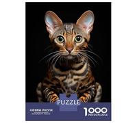 Jigsaw Puzzles for Adults 1000 Piece Bengal Cat Teenager Puzzles Hands-on Game Home Decoration Christmas Birthday Gifts 52x38cm/1000pcs
