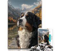 Jigsaw Puzzles for Adults 1000 Piece Bernese Mountain Dog Adult Puzzles,Toys Educational Games Stress Relieving Unique Birthday And Gifts 38x26cm