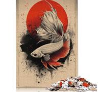 Jigsaw Puzzles For Adults 1000 Piece Betta Fish Poster Paper Puzzles Difficult Puzzles Educational Toy Gift Puzzle Games 38x26cm/1000pcs