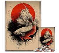 Jigsaw Puzzles for Adults 1000 Piece Betta Fish Poster Wooden Jigsaw for Teenagers & Teens Ideal Birthday 1000 PCS(75x50cm)