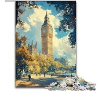 Jigsaw Puzzles for Adults, 1000 Piece Big Ben in London Jigsaw Perfect for Family Fun on Christmas, Thanksgiving, Birthdays & Easter (size 50x75cm)