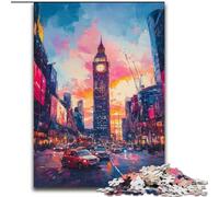 Jigsaw Puzzles for Adults, 1000 Piece Big Ben in London Puzzle Family Interactive Game, Ideal for Teenagers, Brain Teaser Gift (size 50x75cm)