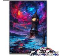 Jigsaw Puzzles for Adults 1000 Piece Big Ben of The Universe Jigsaw Puzzles Made of Wood Challenging Brain Teaser for Teenagers, Family Fun Interactive Game size 50X75CM
