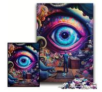 Jigsaw Puzzles for Adults 1000 Piece Big Eyes Wooden Jigsaw 50x75 cm for Parents, Lovers, Friends - Age 14+