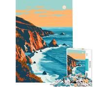 Jigsaw Puzzles for Adults 1000 Piece Big Sur California Art Family Games Brain Intelligence Challenge Addictive Toys Great Gifts A Work of Art (Size 38x52cm)