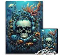 Jigsaw Puzzles for Adults 1000 Piece Bio Punk Music Skull Water Challenging Puzzles Brain TeaserHome Decor Perfect 1000 PCS(75x50cm)