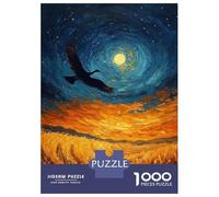Jigsaw Puzzles for Adults 1000 Piece Bird Flying Over Golden Field Painting Jigsaw Relax Games Wall Decoration Deal As Gifts for The Whole Family 70x50cm/1000pcs