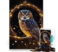 Jigsaw Puzzles for Adults 1000 Piece Bird Owl Seamless Fit Art Mind Game Gift Slow Game Play Christmas Art Gift (38x26cm)