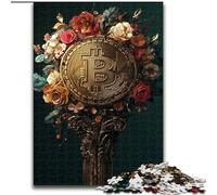Jigsaw Puzzles for Adults 1000 Piece Bitcoin Logo Jigsaw Home Activity for Holidays, Birthdays, And Family Game Nights (size 50x75cm)