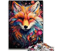 Jigsaw Puzzles for Adults 1000 Piece Bizarre Colorful Fox Challenging Game Toys Deal As Gifts for The Whole Family for Ages 14+ 38x26cm