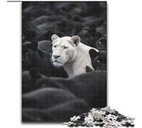 Jigsaw Puzzles for Adults 1000 Piece Black And White Lion, Family Entertainment Toys Is Ideal As Gifts for The Whole Family for 14+ (Size 50x75cm)