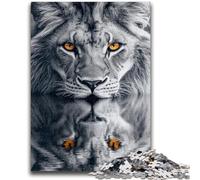 Jigsaw Puzzles for Adults 1000 Piece Black And White Wild Cat Brain Teaser Game Educational Game for Birthday, Chrismas for for Age 14 26x38cm