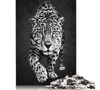 Jigsaw Puzzles for Adults 1000 Piece Black Cheetah Jigsaw Puzzles for Adults for Educational Games Home Decor 1000pcs (75x50cm)