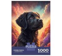 Jigsaw Puzzles for Adults 1000 Piece Black Dog in A Dreamy Sky Adult Puzzles Toy Wall Decor Wall Decoration Deal As Gifts for The Whole Family 38x26cm/1000pcs