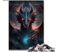 Jigsaw Puzzles for Adults, 1000 Piece Black Ice Dragon Puzzle 1000 Pieces Jigsaw with Family Interactive Game, for Ages 14+ (Size 50x75cm)