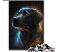 Jigsaw Puzzles for Adults 1000 Piece Black Labrador Wooden Jigsaw Puzzles Perfect for Family Fun on Birthdays, Christmas Size 50X75CM